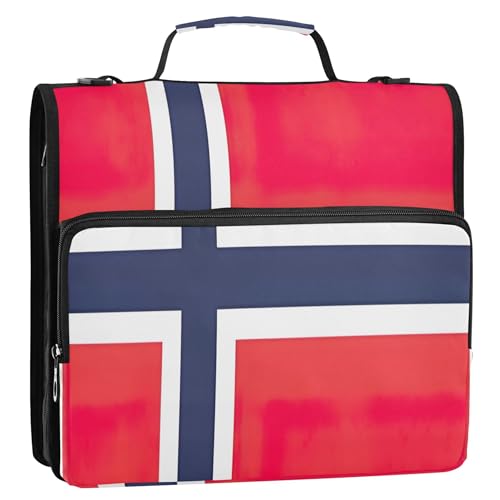 Bouvet Island Flag Zipper Binder - Großer 3-Ring Organizer von Joitme