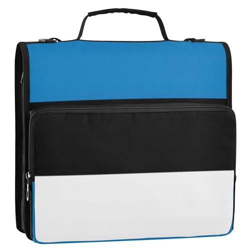 Estlands Flagge robuster Binder – Aktentasche Organizer mit Reißverschluss von Joitme