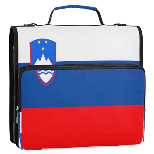 Großer Ordner mit Slowenien-Flagge, mit Reißverschluss von Joitme