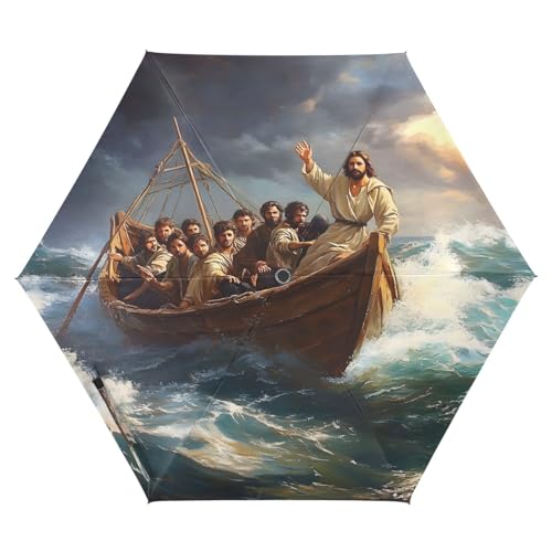 Joitme Jesus Boot Dark Mini Regenschirm Geldbörse Regenschirm für Fashionistas von Joitme