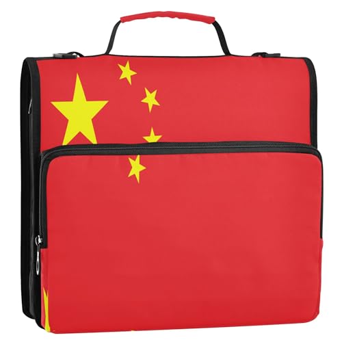 Ordner mit China-Flagge, Reißverschluss, Schultergurt-Organizer Ordner mit China-Flagge, Reißverschluss, Schultergurt-Organizer von Joitme