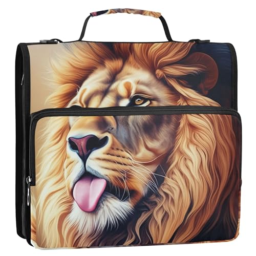 Ringordner mit Reißverschluss, 3 Ringbücher, 3,8 cm, D-Ring, große Mittelschule, Tasche mit Gurt, Portfolio und Etui, Ringordnerhalter von Joitme