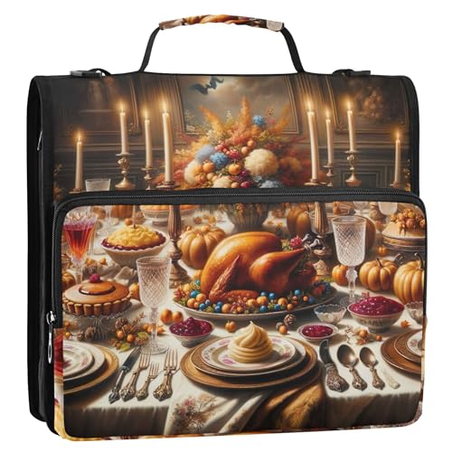 Thanksgiving-Dinnerbuch mit Reißverschluss, Ordner, Schulordner für die Mittelschule von Joitme
