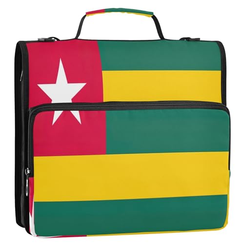 Togo Flag 3-Ring-Reißverschlussbuch – kompakter Organizer von Joitme
