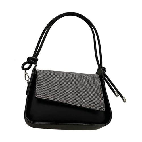 Damen PU Leder Schultertasche Compact Tote Pouch für Einkaufen Pendeln Urlaub Schwarz Damen PU Leder Schultertasche Compact Tote Pouch für Einkaufen Pendeln Urlaub Schwarz von Jojomis