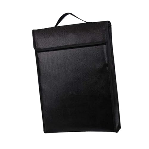 Feuerfeste Dokumententasche, wasserdicht, feuerfest, vielseitig einsetzbar, für Büro, Meeting, 37 x 31 x 70 cm, Schwarz, one-size von Jojomis