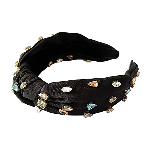 Glitzernde Kristall-Strass-Haarbänder für Damen, geknotet, für Partys und den täglichen Gebrauch, Schwarz Glitzernde Kristall-Strass-Haarbänder für Damen, geknotet, für Partys und den täglichen Gebrauch, Schwarz von Jojomis