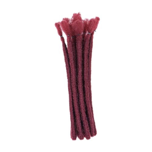 Haarverlängerung, gedrehtes Zopf, DIY-Zubehör, 20 cm, Dreadlock-Flechthaar für Cosplay, Herren, Reisen, Bühnenauftritte, Rot, 10 Stück von Jojomis