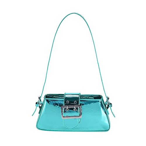 Jojomis Damen Umhängetasche Einkaufstasche mit Reißverschluss lässige Reisetasche Unterarmtasche für Urlaub Frühling 7.87x10.43x5.5 Zoll- GRÜN von Jojomis