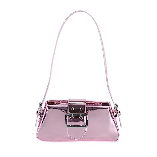 Jojomis Damen Umhängetasche Einkaufstasche mit Reißverschluss lässige Reisetasche Unterarmtasche für Urlaub Frühling 7.87x10.43x5.5 Zoll- Rosa von Jojomis