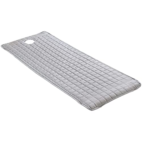 Jojomis Gesichts-Massagetisch-Bettbezug, Matratzenauflage für Schönheitssalon mit Gesichtsloch (elastische Fixbänder auf vier Winkeln) – Grau von Jojomis