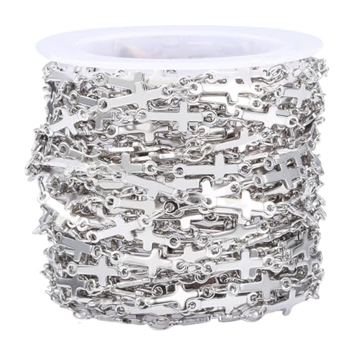 Jojomis Kreuzkette Edelstahl 5m Schmuckherstellung DIY Kette Kruzifixkette Quastenkette Schmuckzubehör für Halsketten Armbänder Ohrringe Jojomis Kreuzkette Edelstahl 5m Schmuckherstellung DIY Kette Kruzifixkette Quastenkette Schmuckzubehör für Halsketten Armbänder Ohrringe von Jojomis