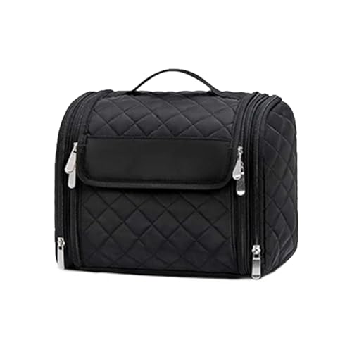 Kulturbeutel zum Aufhängen, Nylon, Kosmetik-Organizer, Make-up, Reisekoffer mit transparenter Tasche, 29 x 15 x 21 cm, für Damen, Urlaub, Badezimmer, Schwarz, 1 Stück Kulturbeutel zum Aufhängen, Nylon, Kosmetik-Organizer, Make-up, Reisekoffer mit transparenter Tasche, 29 x 15 x 21 cm, für Damen, Urlaub, Badezimmer, Schwarz, 1 Stück von Jojomis