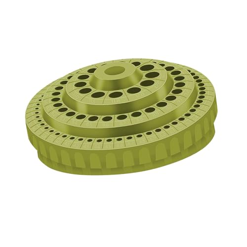 Organizer-Tablett, Behälter, Nagelsalon-Zubehör, runde Form, rotierendes Tablett, leer, professioneller Multi-Loch-Bohrständer, Hellgrün von Jojomis