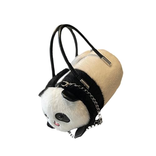 Panda-Plüsch-Umhängetasche für Damen, niedlicher Tierdruck, Umhängetasche, Handtasche, Reise-Einkaufstasche, Geschenk von Jojomis