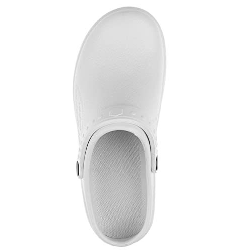 Ultralite Clogs mit Gurt für Küche und Pflege, Unisex Arbeitsschuhe rutschfest, wasserdicht, weiß, Größe 40 Ultralite Clogs mit Gurt für Küche und Pflege, Unisex Arbeitsschuhe rutschfest, wasserdicht, weiß, Größe 40 von Jojomis