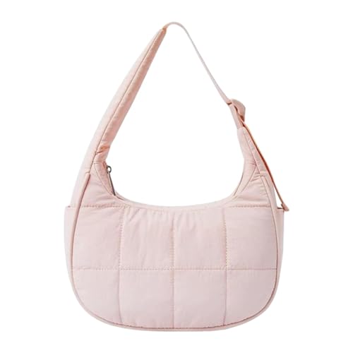 Unterarmtasche für Damen, stilvolle Hobo-Handtasche mit Reißverschluss, für Arbeit, Reisen, Urlaub, Pink, one-size Unterarmtasche für Damen, stilvolle Hobo-Handtasche mit Reißverschluss, für Arbeit, Reisen, Urlaub, Pink, one-size von Jojomis