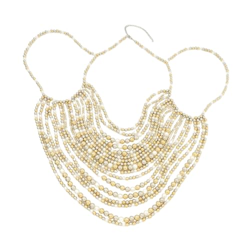 Verstellbare Körperkette für Damen, Bikini-Kette, mit Perlen, Karneval, Festival, Streetwear, Schmuck-Accessoire, 1, Kunststoff Nicht-Edelmetall, Achat von Jojomis