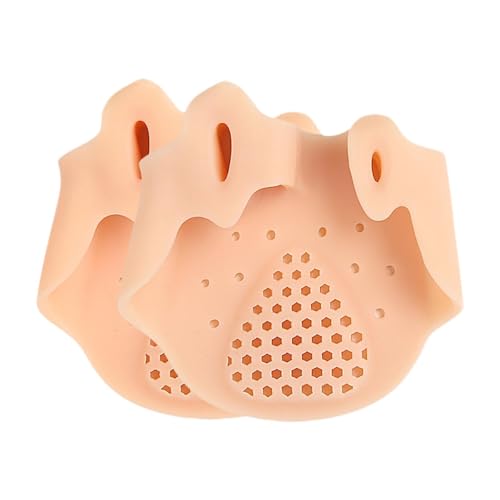 Zehenkorrektoren, Zehenstützpolster, Zehenspreizer für Jungen und Herren, 3-Loch-Design für Fußausrichtung und Haltungskorrektur, Natur, 2 Stück von Jojomis