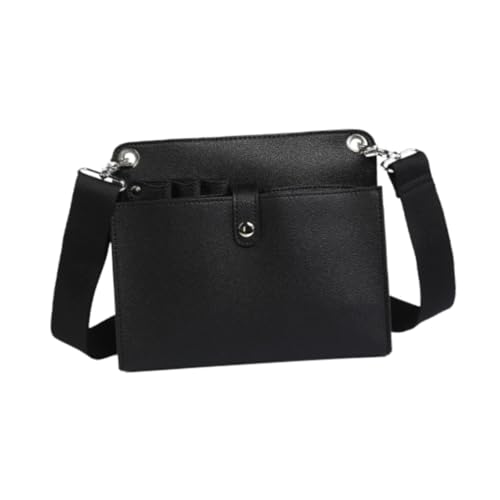 jojomis Friseurscherentasche, Organizer, PU-Leder, mehrere Taschen mit verstellbarem Schultergurt, für Haarstylisten, 22 x 19,5 x 3 cm, Schwarz, 1 Stück von Jojomis