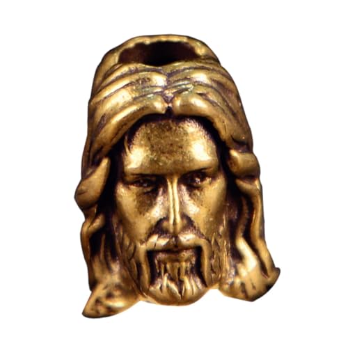 jojomis Jesus-Kopf, Messing-Paracord-Perle, Vintage-Stil, Schlüsselband für Messer, Schlüsselanhänger, Halskette, DIY-Zubehör, 1,7 cm, 1, Messing, Achat jojomis Jesus-Kopf, Messing-Paracord-Perle, Vintage-Stil, Schlüsselband für Messer, Schlüsselanhänger, Halskette, DIY-Zubehör, 1,7 cm, 1, Messing, Achat von Jojomis