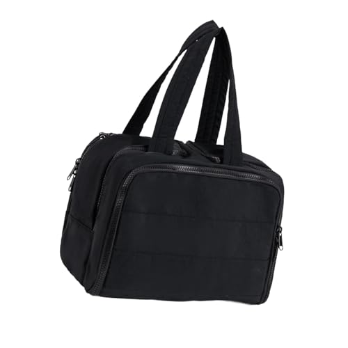 jojomis Reise-Kulturbeutel, Kosmetiktasche, Make-up-Organizer mit Nass- und Trocken-Trennung, 4 Fächer, für Geschäftsreisen, Fitnessstudio, Camping, Schwarz von Jojomis