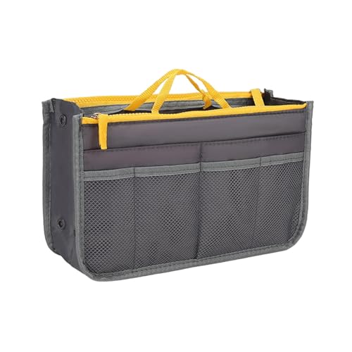 jojomis Reise-Kulturbeutel mit Tragegriff, vielseitige Make-up-Tasche für Urlaub, Badezimmer, Organizer, 29 x 17,5 x 8,5 cm, Nylon, GRAU, 1 Stück von Jojomis