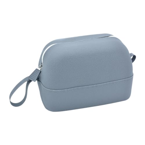 jojomis Tragbare Kosmetiktasche für Make-up-Pinsel, Silikon, Reise-Organizer, wasserdicht, Make-up-Pinseltasche, 22 x 12 x 15 cm, Grau, 1 Stück von Jojomis