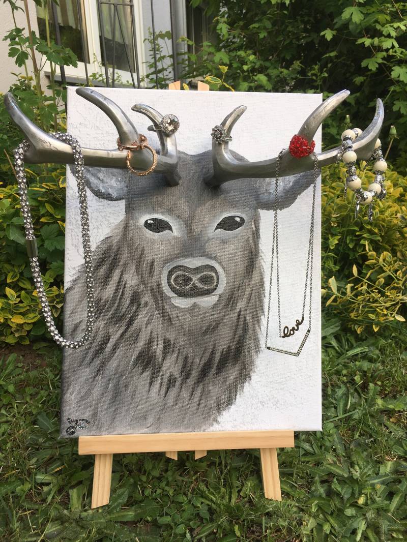 Schmuckbild Hirsch Silber Schmuckbild Hirsch Silber von JojosSchmuckbilder