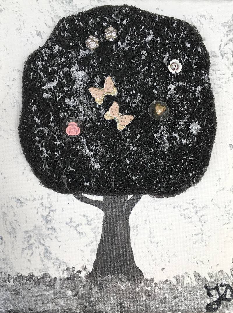 Schmuckbild Minibaum Silber von JojosSchmuckbilder