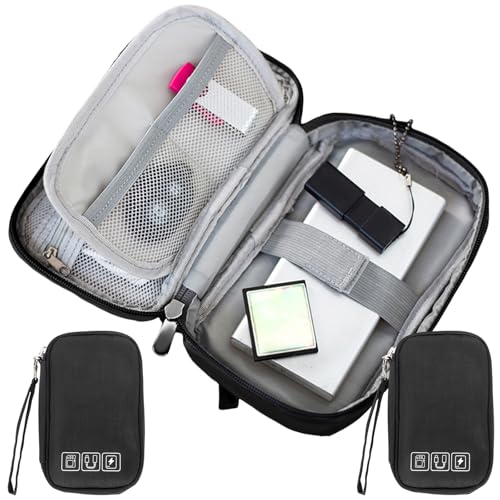 3 Stuck Elektronische Tasches, Kabeltasche Organizer Universal Festplatten Taschen Tragbare, Reise Kabel Tasche Wasserdicht Tech Pouch Travel Essentials Tasche für Powerbank Festplatten Ladekabel von Jokapy