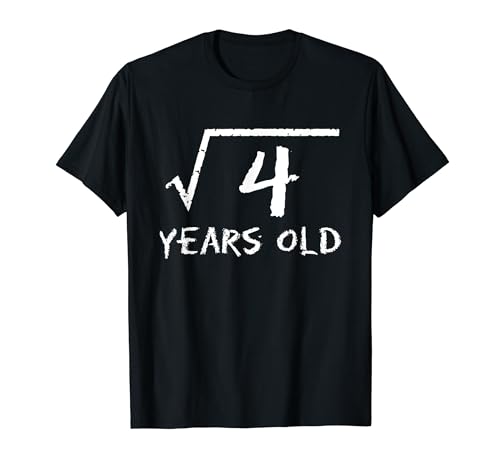 Square Root 4 2nd Birthday 2 Years Old Math Funny Boy T-Shirt von Joke & Gag Funny Saying Happy Bday Party Gift Idea