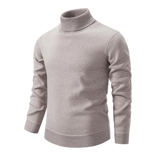 Business Pullover Herren - Männer für Solid Arbeitspullover Langarm Winterpullover Design in Schmaler Passform Saum und Bündchen Herren Strickpullover Stylisch Modisch von JokeLomple