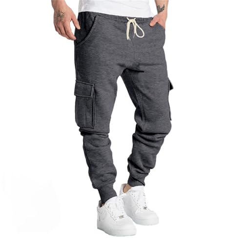 Herren Warm Jogginghose - Einfarbig Relaxed-Fit Sweathose Oversized Outdoor Pants Einfarbige Mode Casual Lockere Männer Hose Y2k Trainingshose Classic Sweatpants von JokeLomple