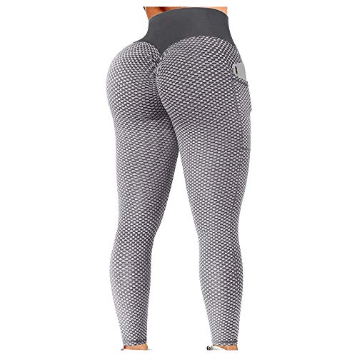 JokeLomple Athletisches Training Yoga-Lauf-Hosen für Frauen Leggings Damen Sporthose Mit Handytasche von JokeLomple