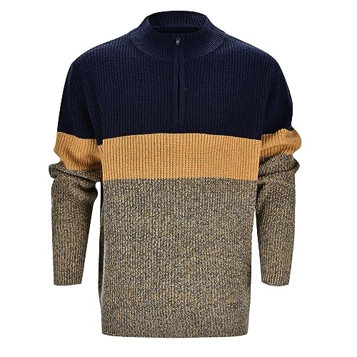 JokeLomple Basic Männer Pullover - Herren Pullover Casual Top Langarm Winterpullover Gerippter Kragen Herren Knit Roll Neck Strickpullover Herren Strickpullover Autumn Winter Sweatshirts von JokeLomple