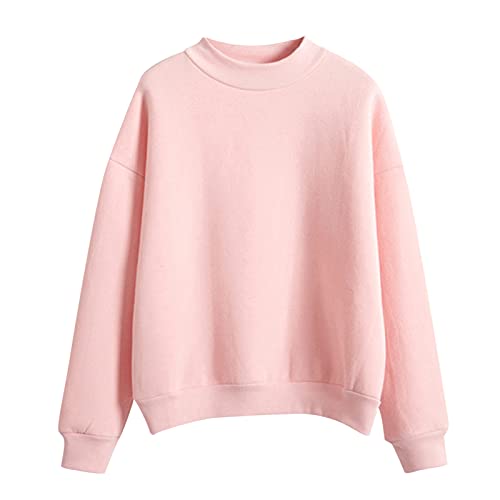 JokeLomple Damen-Shirt, lässig, einfach, einfarbig, langärmelig, Rundhals-Top-Sweatshirt Cosplay Outfit Kartoffel Kostüm von JokeLomple