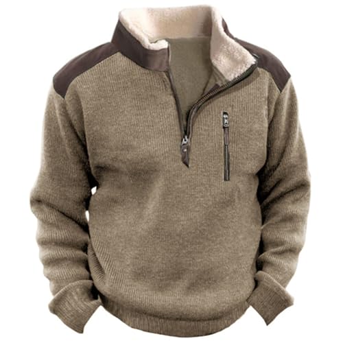 JokeLomple Herren Sweatshirt mit Rundhalsausschnitt - Waffel Sweatshirt Sweatshirt mit Halbreißverschluss Cosplay Kleidung Normaler Sportlicher Schnitt Normale Passform Ideal für Sport von JokeLomple