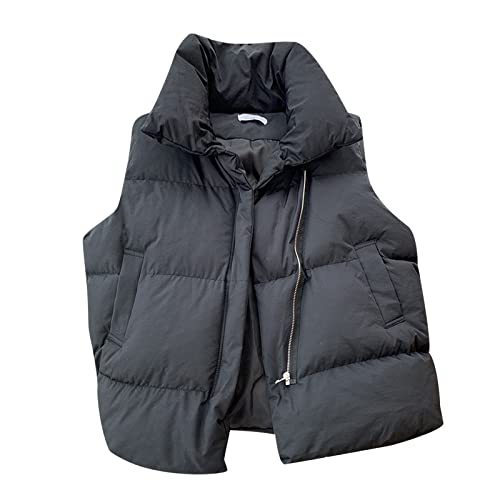 JokeLomple Leichte Daunenweste - Steppweste Leicht Ärmellos Leichte Elastischen Weste mit Taschen Female Weste Casual ReißVerschluss Pufferjacke Kurz Teddyjacke Plüsch Westen Fashion Wintermantel JokeLomple Leichte Daunenweste - Steppweste Leicht Ärmellos Leichte Elastischen Weste mit Taschen Female Weste Casual ReißVerschluss Pufferjacke Kurz Teddyjacke Plüsch Westen Fashion Wintermantel von JokeLomple