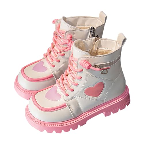 JokeLomple Winterschuhe für Jungen Mädchen - Schneestiefel Outdoor Kinder Barfußschuhe Bequeme Winterschuhe Mädchen Kunstfell Gefütterte Schneestiefel Mädchen Mode Winterstiefel von JokeLomple