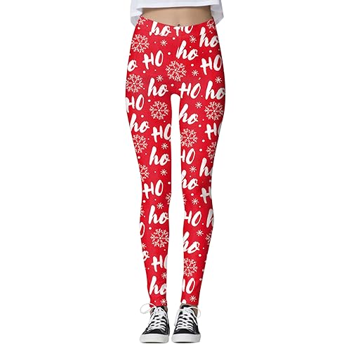 Leggings Damen - Winter Bunt Weihnachtsleggings Warm Strumpfhose Winter Fashion Stretch Leggins Lang Damen Weihnachtsfest Kostüm Warm Teddy Sportleggins Thermohose Laufhose Winterkeid von JokeLomple