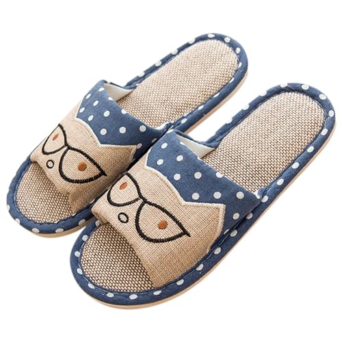 Unisex Gästepantoffeln - Plüsch Pantoffeln rutschfeste Innenbereich Cozy Slippers Flauschige Schlappen Damen Retro-Mode Filz Hausschlappen Frauen Herren Heim Hausschuhe rutschfeste Flache Slippers von JokeLomple