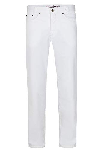 Joker Jeans Harlem Walker Gabardine Weiss, Beinlänge 30, Weite 33 von Joker