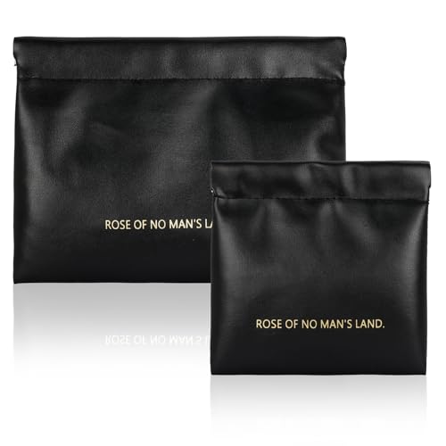 Jokupey Elegante Kosmetiktaschen aus PU-Leder für Damen – kompakte Reise-Make-up-Tasche mit Reißverschluss, perfekt für Geldbörsen-Organizer und tägliche Essentials (schwarz), 2 Stück, Schwarz, Modern von Jokupey