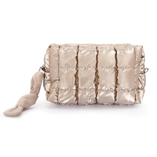 Jokupey Gesteppte Make-up-Tasche für Damen, Puffy Kosmetiktasche, große Make-up-Tasche für Geldbörse, Reise-Kulturbeutel für Frauen, niedlicher Puffer ästhetischer Reißverschluss, Make-up-Organizer Jokupey Gesteppte Make-up-Tasche für Damen, Puffy Kosmetiktasche, große Make-up-Tasche für Geldbörse, Reise-Kulturbeutel für Frauen, niedlicher Puffer ästhetischer Reißverschluss, Make-up-Organizer von Jokupey