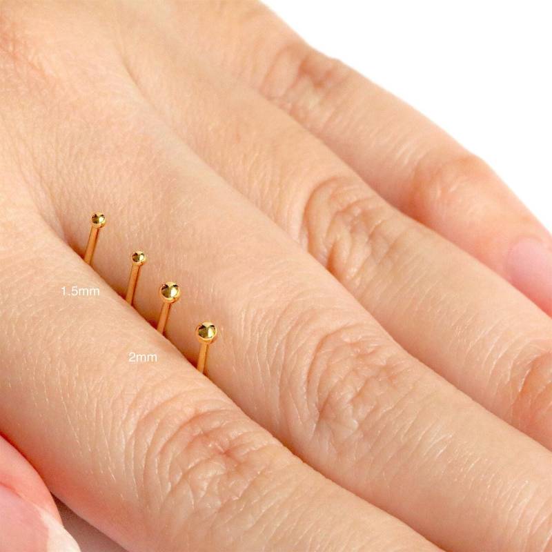Teeny Tiny, Sterling Silber 2 Mm Dot Ohrstecker, Knorpelohrring, Winzigen Kugel Helix Ohrstecker von JoliArgent