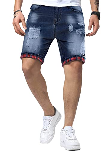 Jolicloth Herren Shorts Jeanshose Sommerhose Kurze Denim Shorts für Herren Regular Fit L von Jolicloth