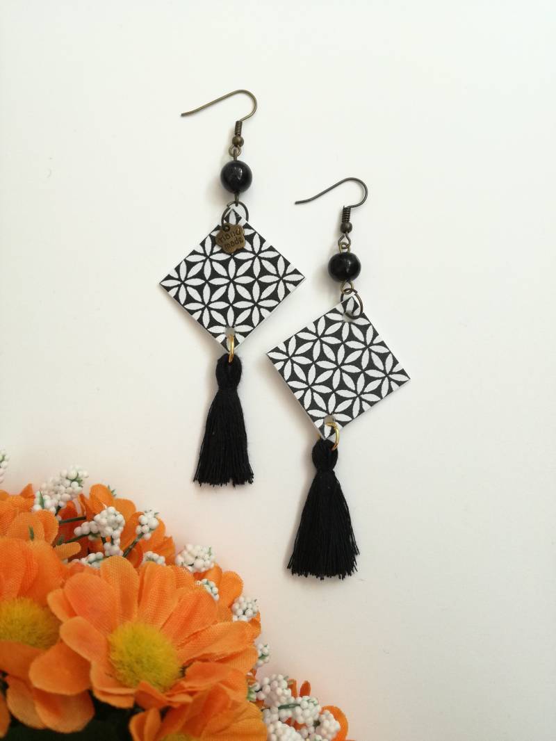 Ausgefallene Ohrringe Papier Und Weißen Majolika Ausgefallene Ohrringe Papier Und Weißen Majolika von JolieJoieCreazioni