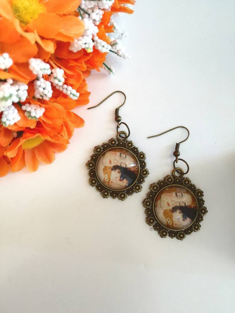 Klimt Cameo Ohrringe Mit "Mutterschaft" Von Gustav Klimt Cameo Ohrringe Mit "Mutterschaft" Von Gustav von JolieJoieCreazioni