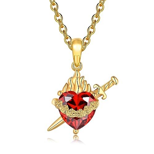 Joliernelle Unbeflecktes Herz Mariens Halskette für Damen mit Stein Mutter Jungfrau Maria Gebet Schmuck Joliernelle Unbeflecktes Herz Mariens Halskette für Damen mit Stein Mutter Jungfrau Maria Gebet Schmuck von Joliernelle